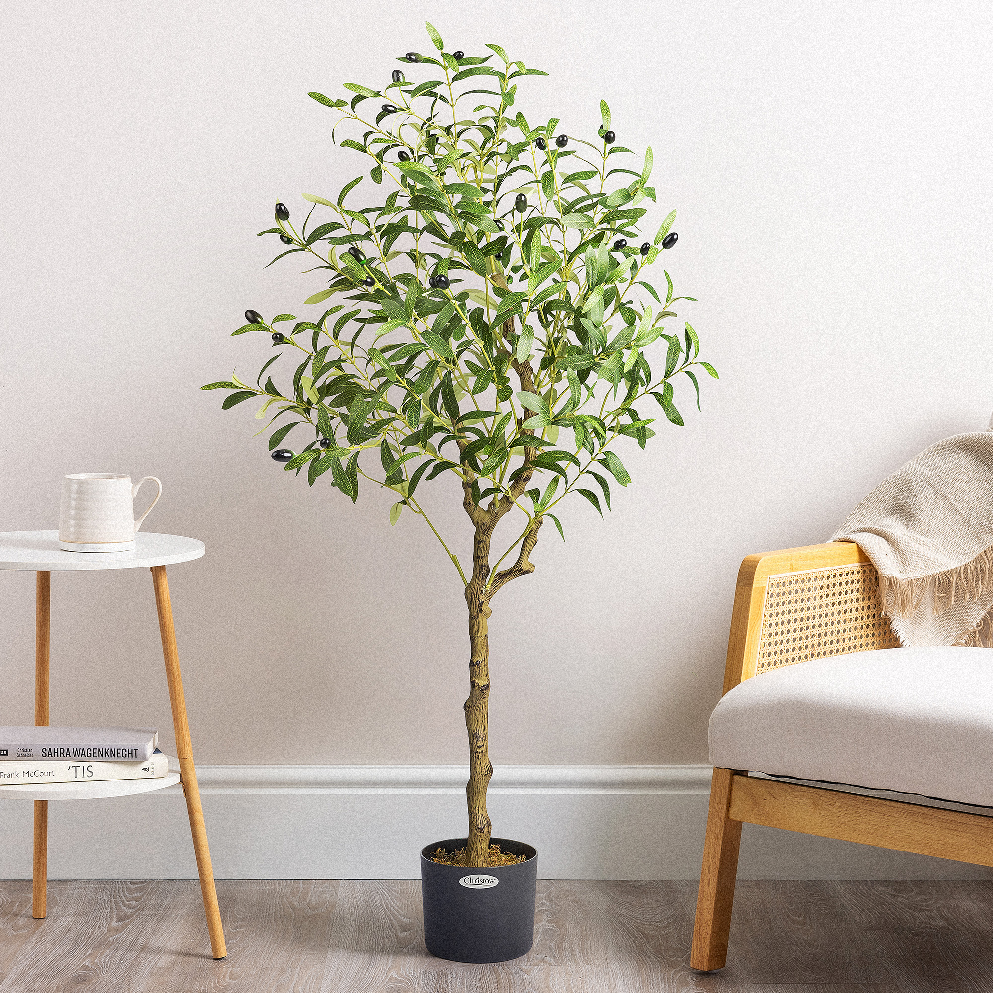Artificial Olive Tree 5ft 728 Leaves & 42 Olives Pre Potted for Easy Display